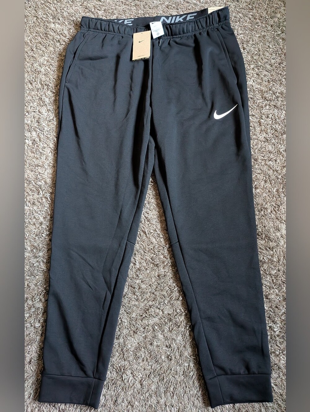 NWT Nike Dri-Fit Black Cotton Blend 29" Athletic Jogger Pants Men's XL